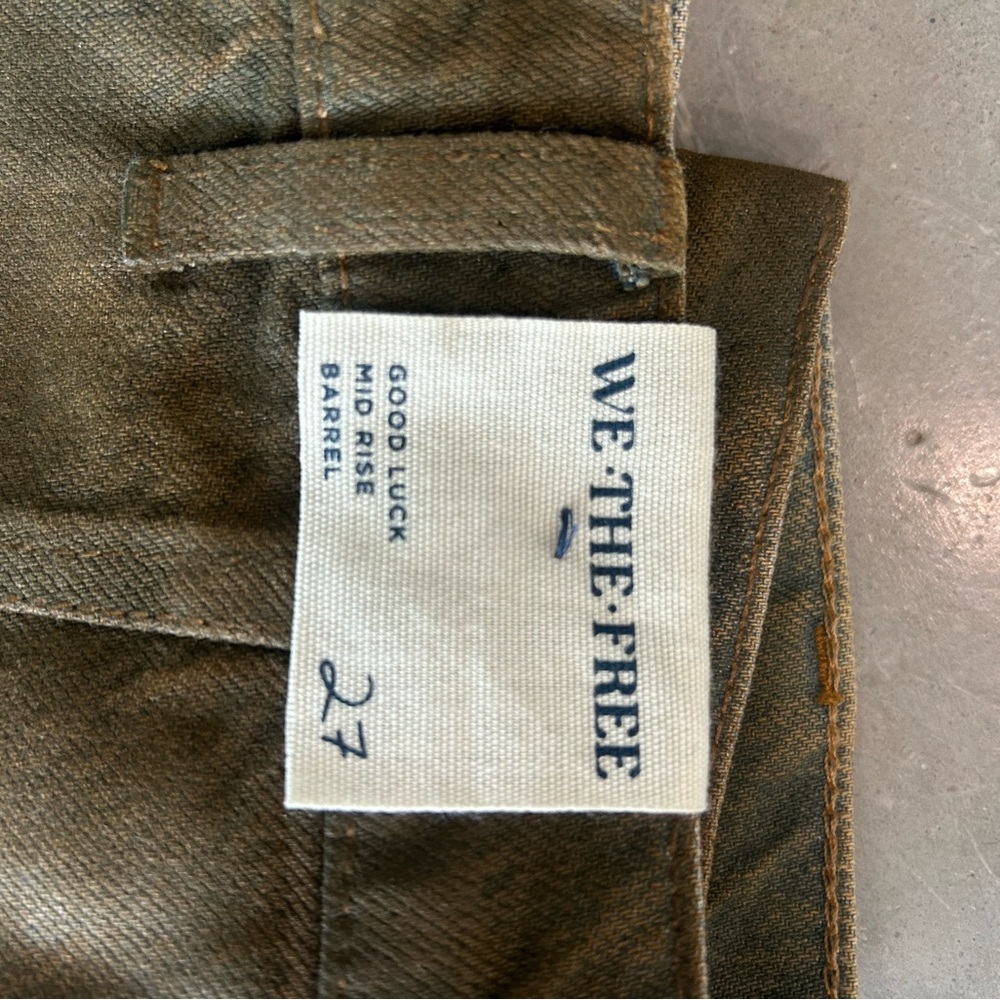 We The Free Distressed Tan Jeans